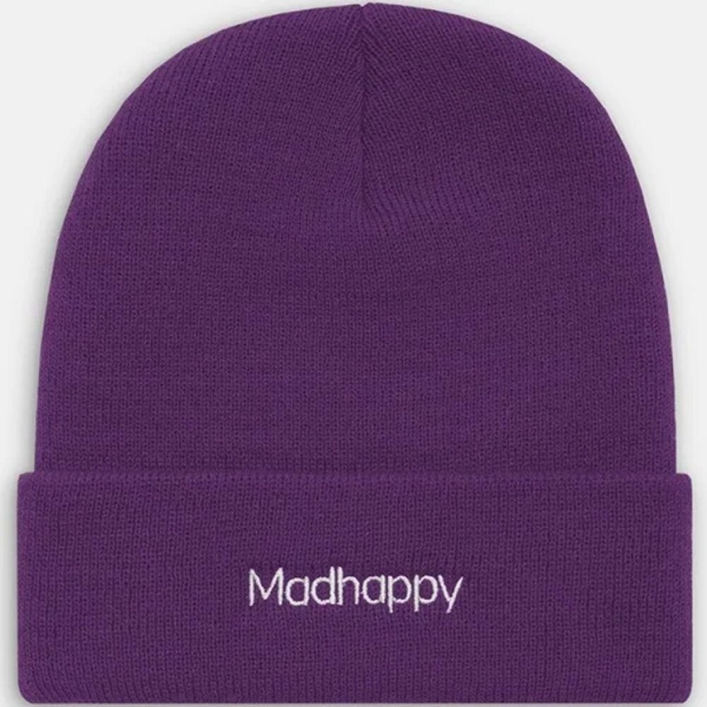 MADHAPPY - CLASSIC KNITTED BEANIE - MULBERRY